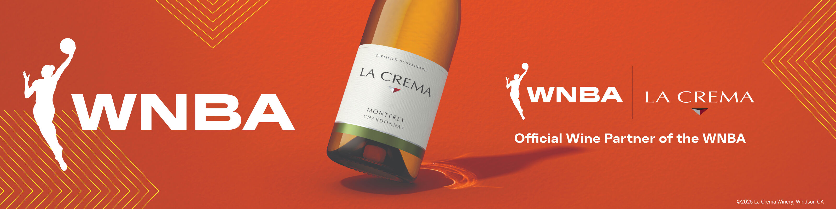 La Crema wine bottles and glasses